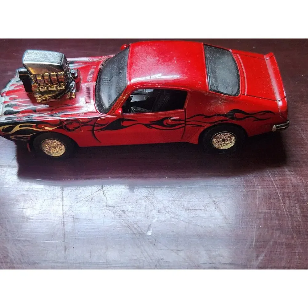 New Ray 1973 Pontiac Firebird Red Flames Diecast Muscle Car 1:64